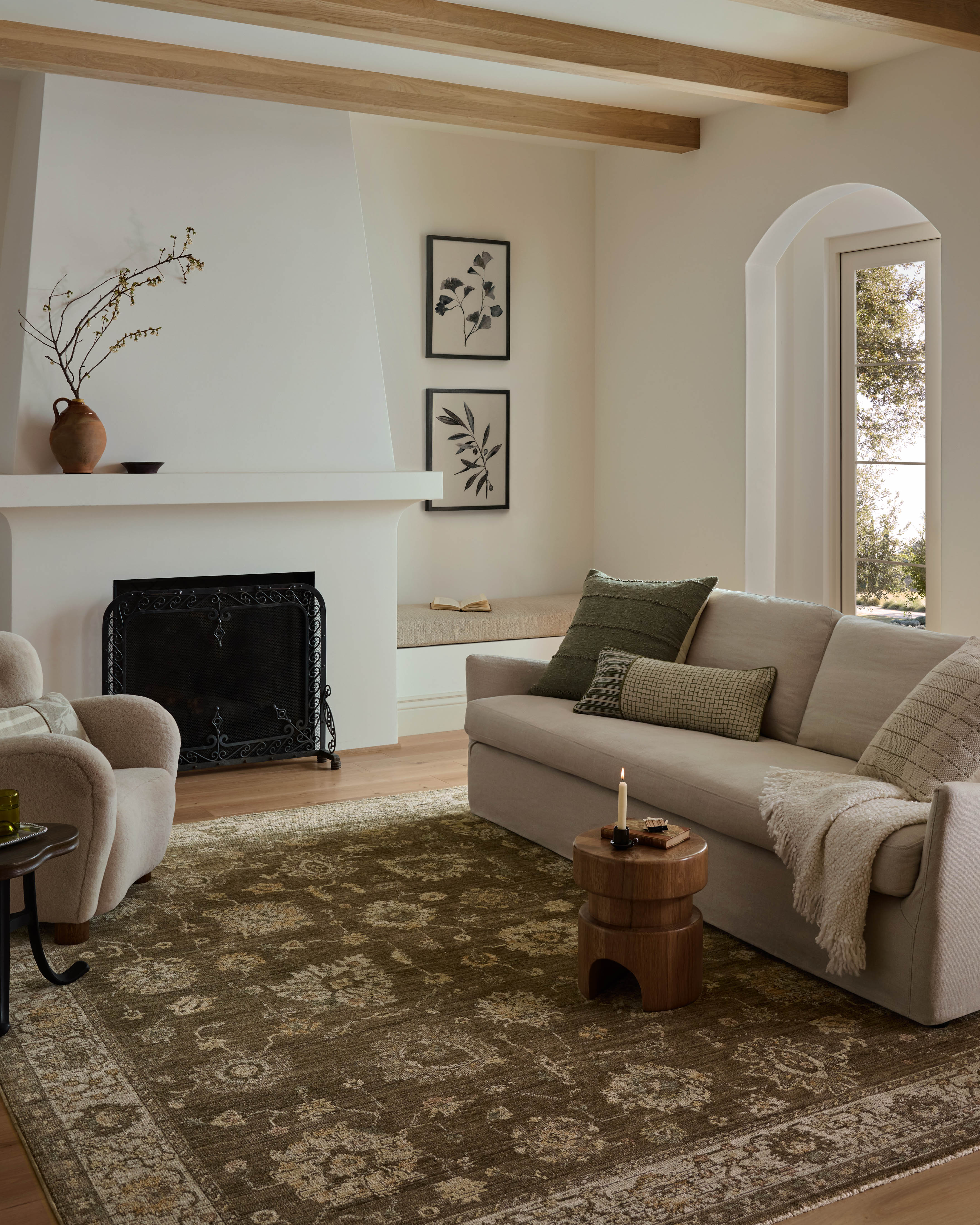 Loloi Priscilla Bark / Ivory Rug RUGS - synthetic Loloi