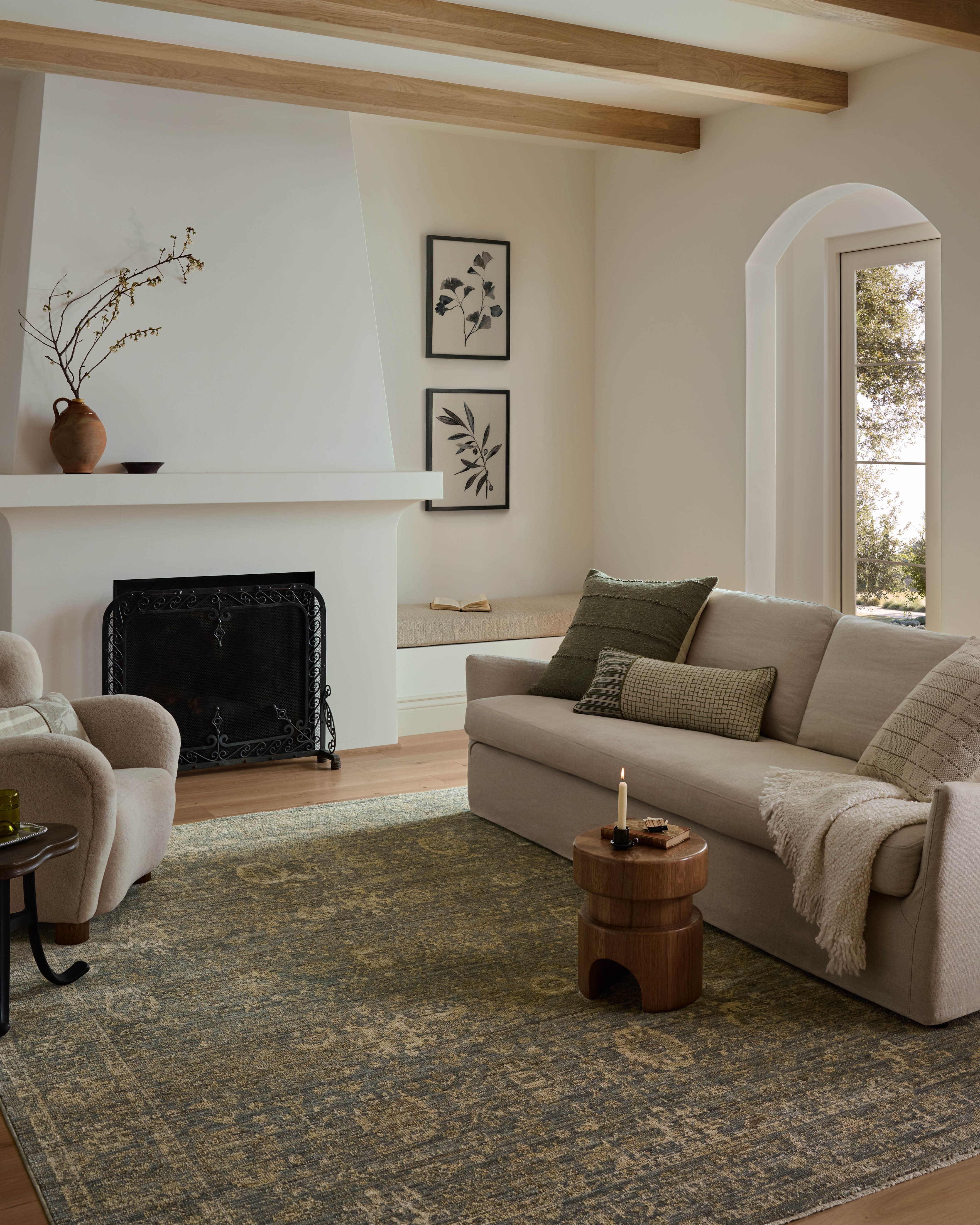 Loloi Priscilla Blue / Sand Rug RUGS - synthetic Loloi