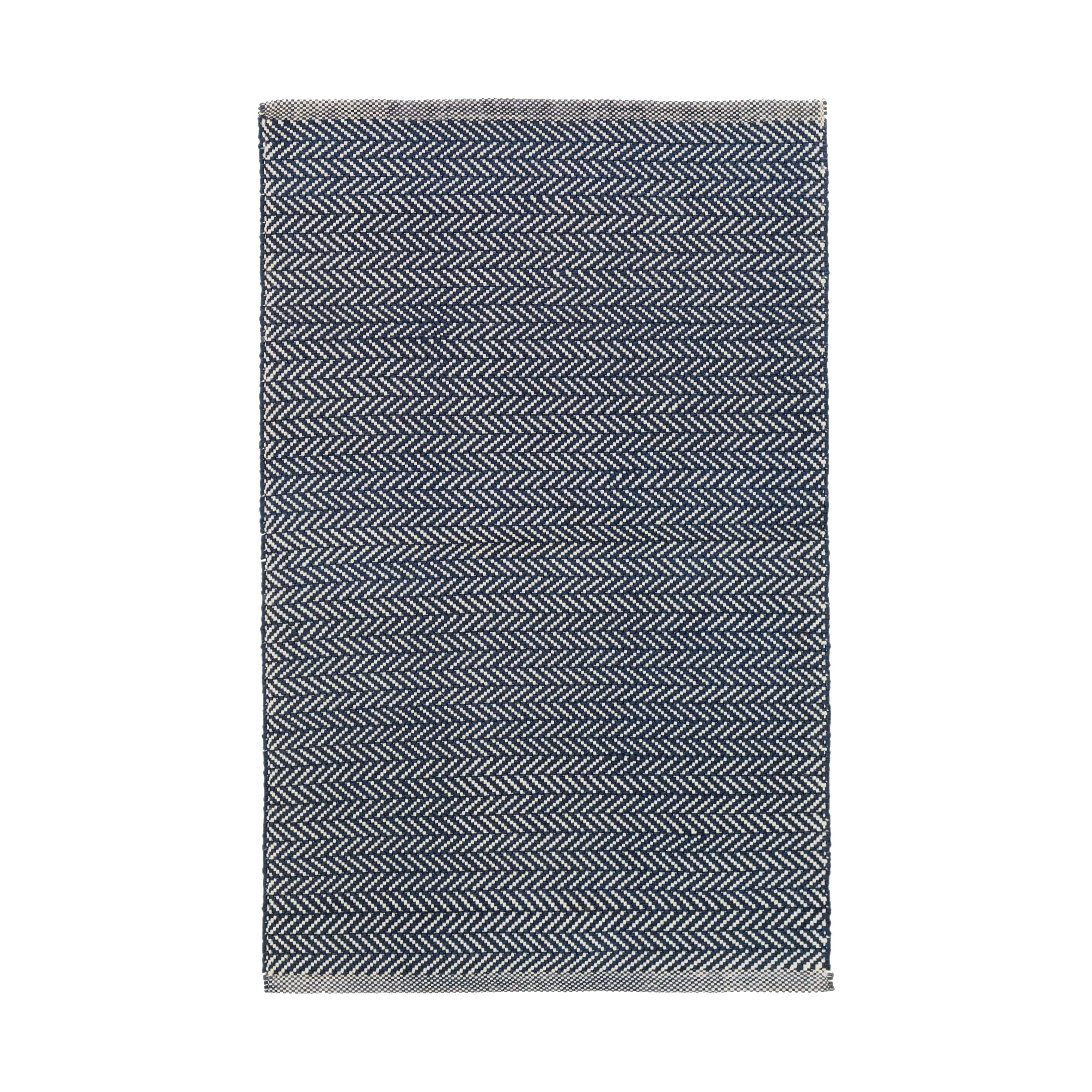 Herringbone Handwoven Cotton Rug RUGS - cotton Dash & Albert Indigo 2' x 3'