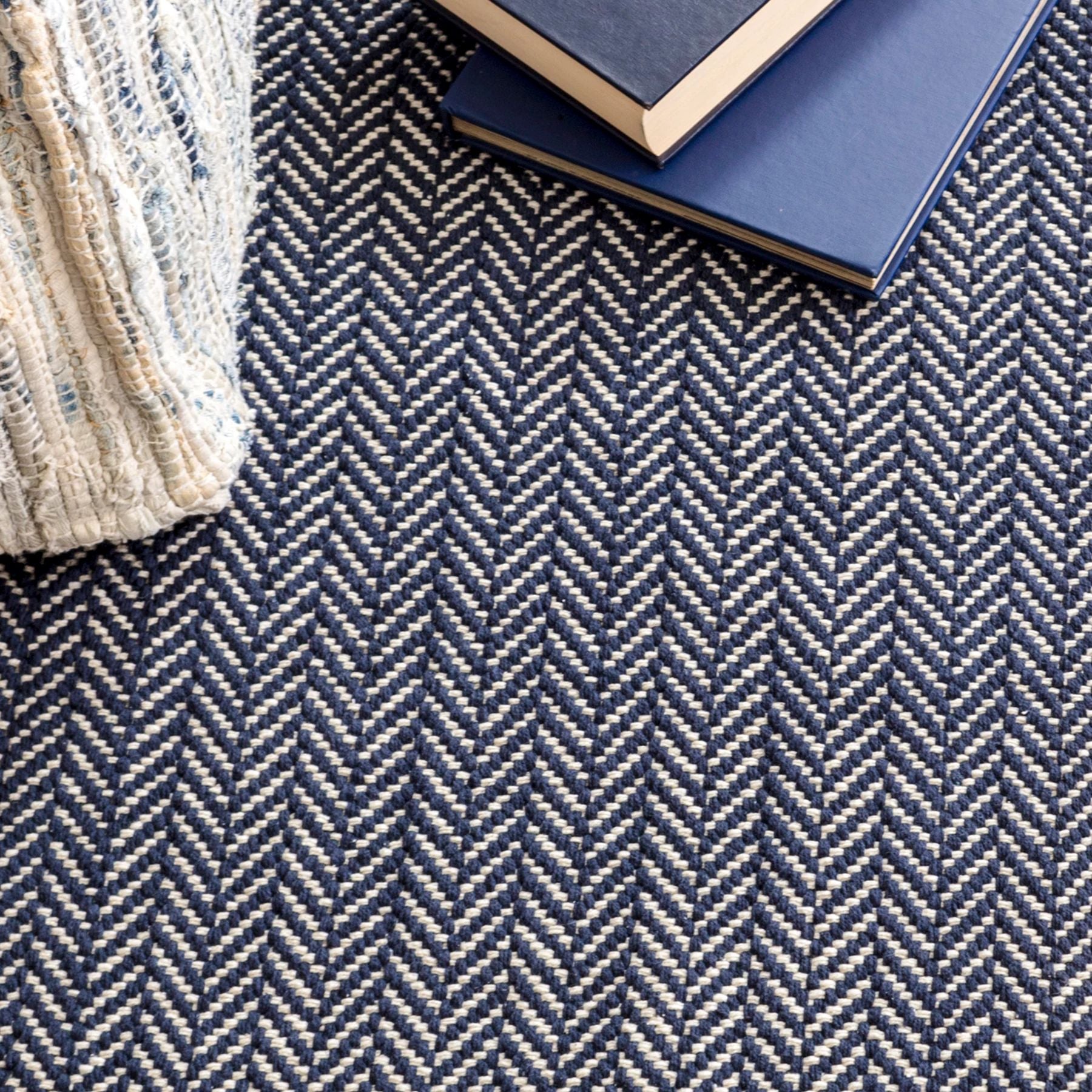 Herringbone Handwoven Cotton Rug RUGS - cotton Dash & Albert