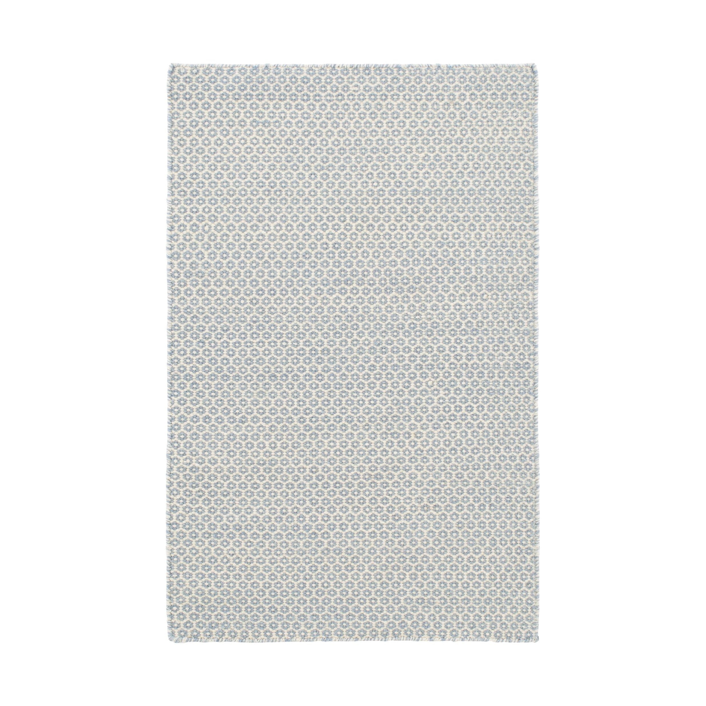 Honeycomb Handwoven Wool Rug RUGS-wool Dash & Albert French Blue/Ivory 2' x 3'