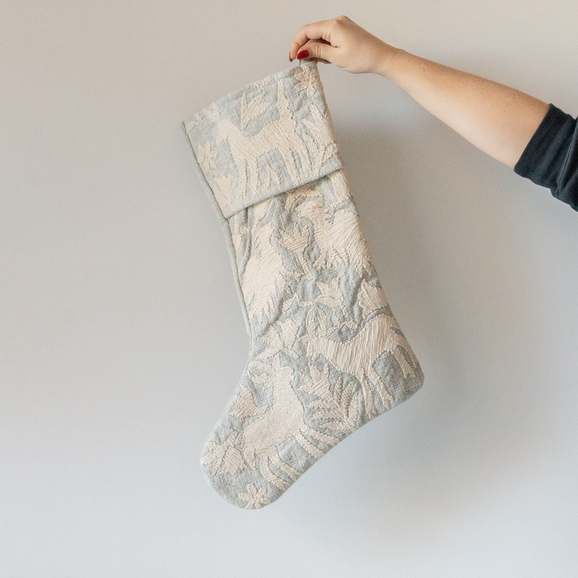 Ice Linen Stocking CHRISTMAS 2024 Indaba