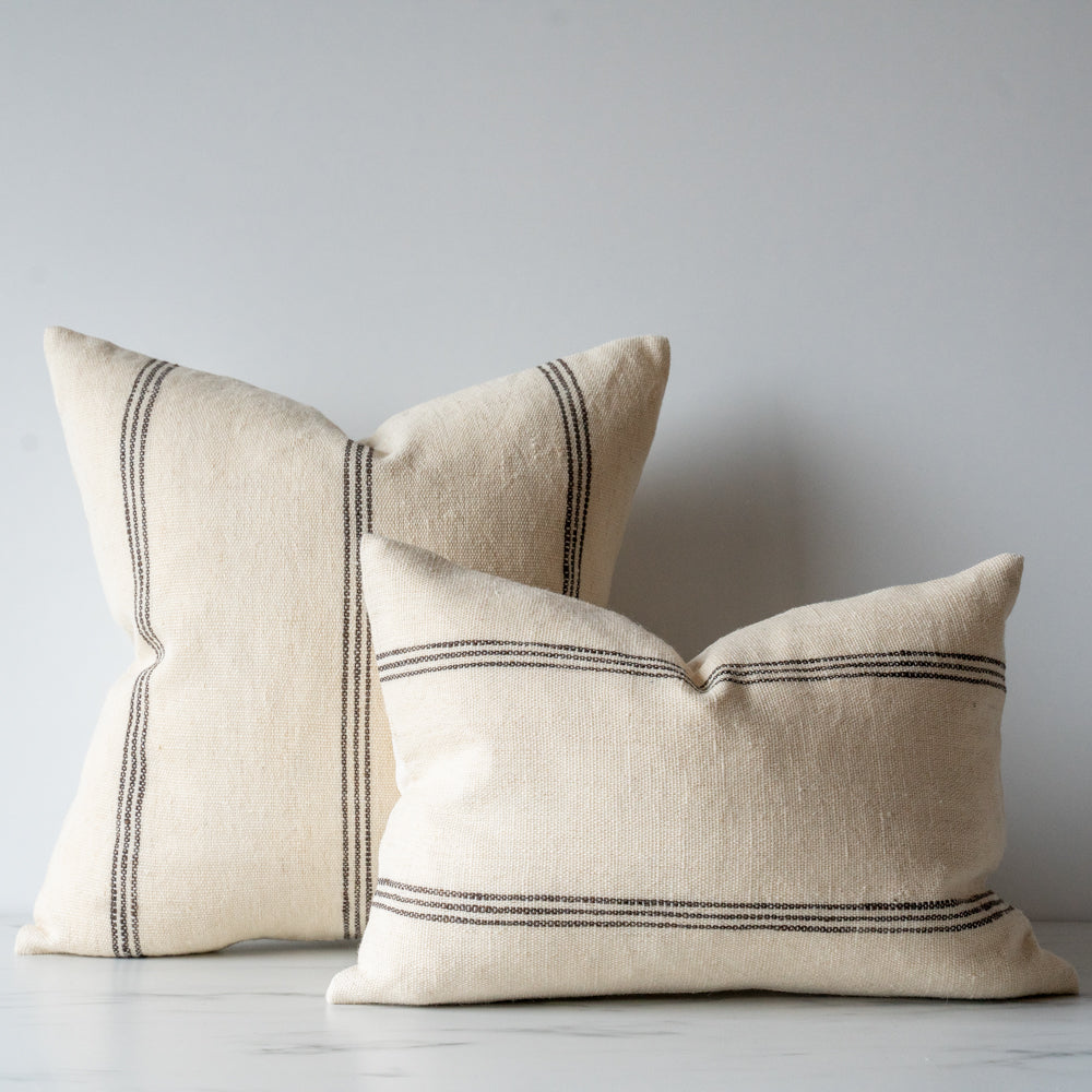 Cream Bhujodi Pillow Cover 1 - PILLOWS - Bhujodi - neutral Rug & Weave Pillows
