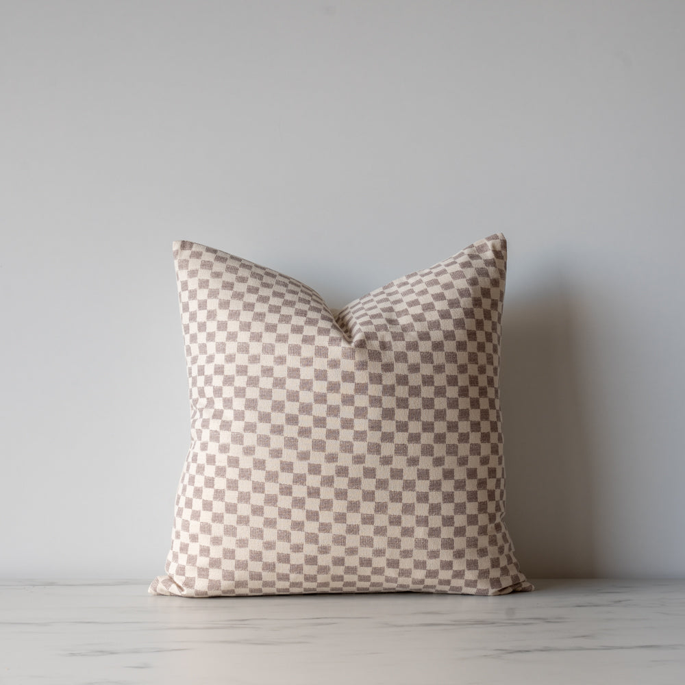 Thai Check Pillow Cover 1 - PILLOWS - Thai - neutral Rug & Weave Pillows