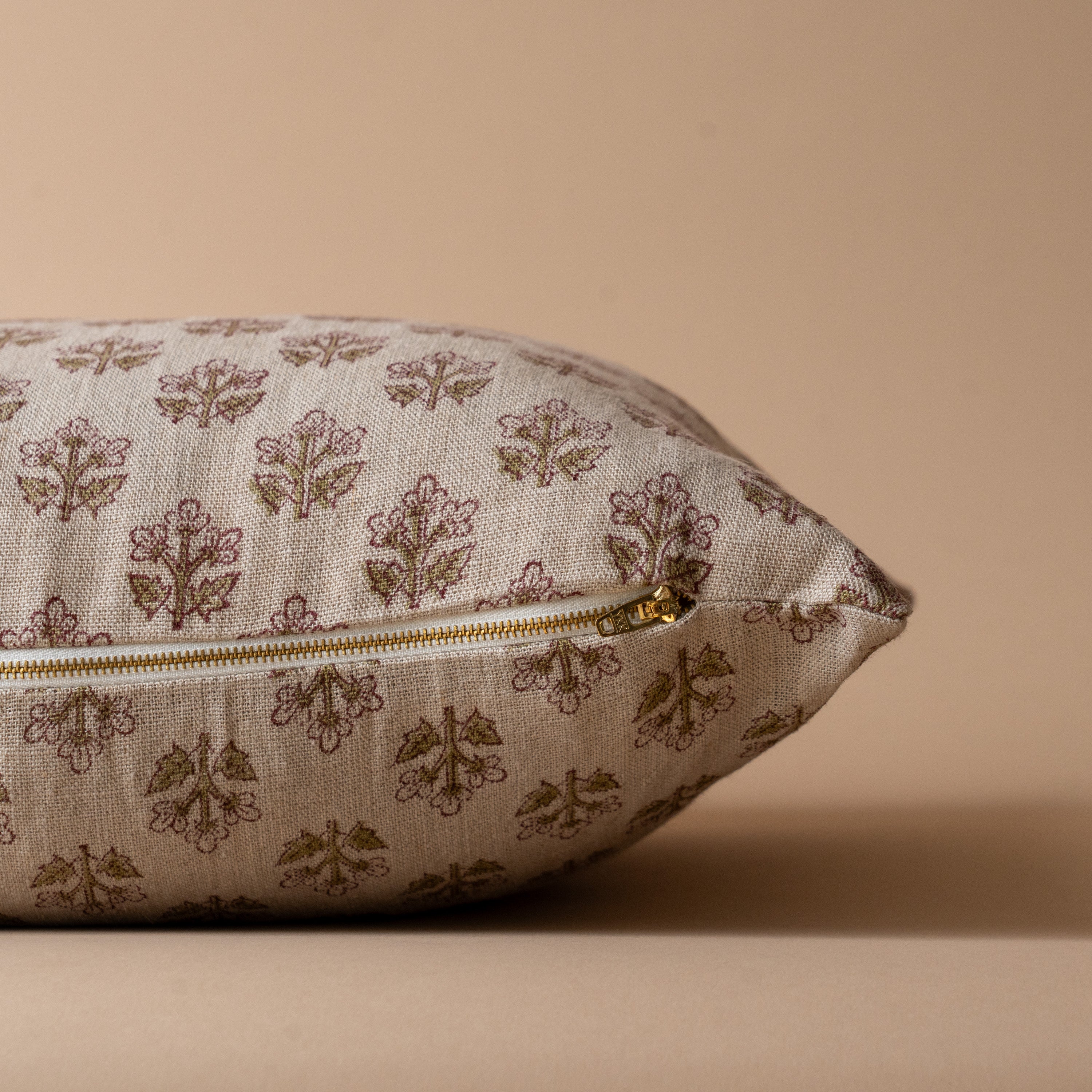 Sadie Block Print Pillow Cover 1 - PILLOWS - Block print - neutral ORNA HOUSE