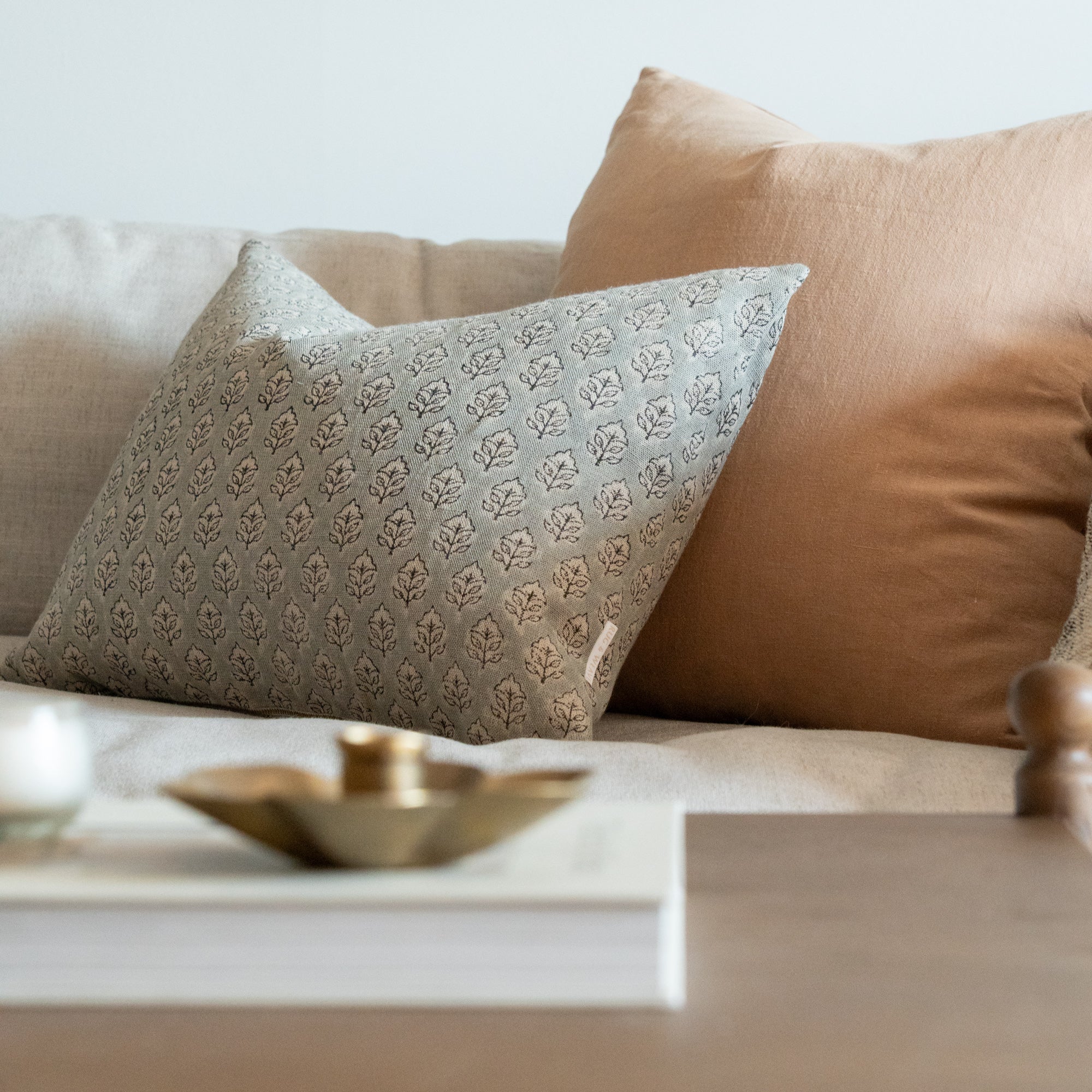 Latte Linen Pillow Cover 1 - PILLOWS - linen - neutral Rug & Weave Pillows