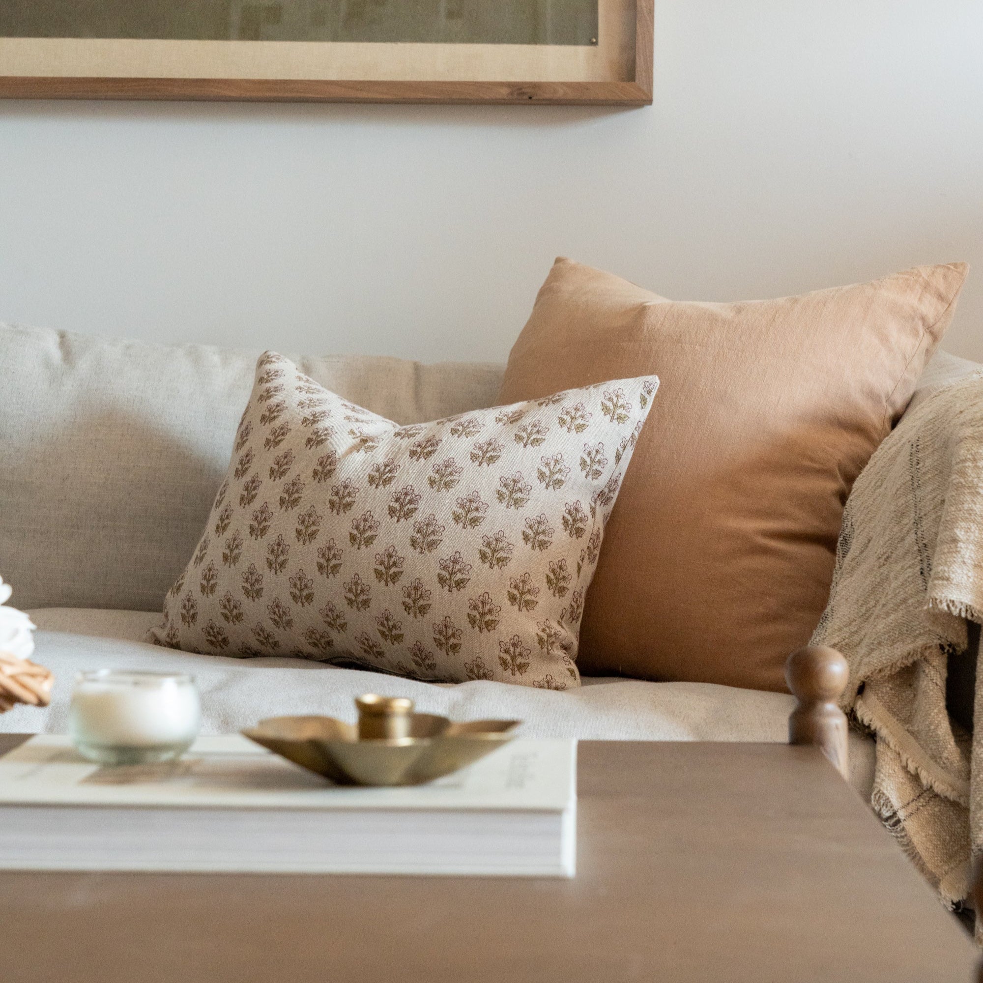 Latte Linen Pillow Cover 1 - PILLOWS - linen - neutral Rug & Weave Pillows