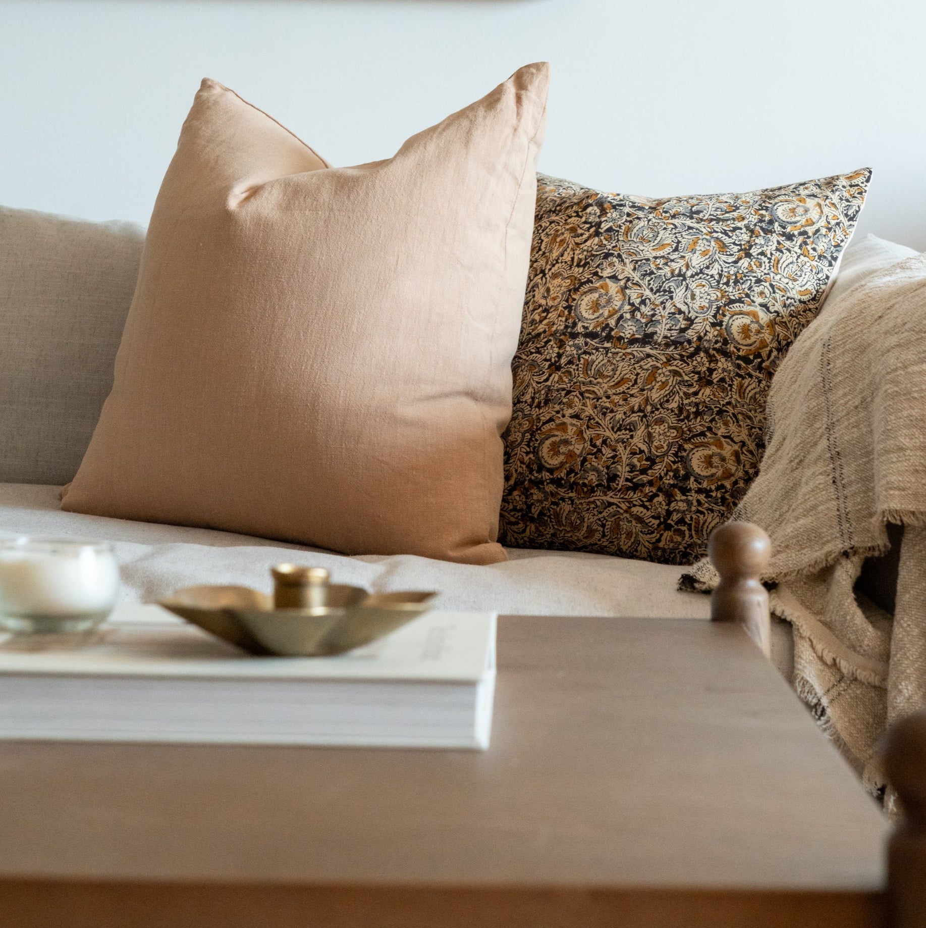 Latte Linen Pillow Cover 1 - PILLOWS - linen - neutral Rug & Weave Pillows