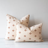 Double Sided Terracotta Dots Pillow Cover 1 - PILLOWS - Thai - neutral Rug & Weave Pillows