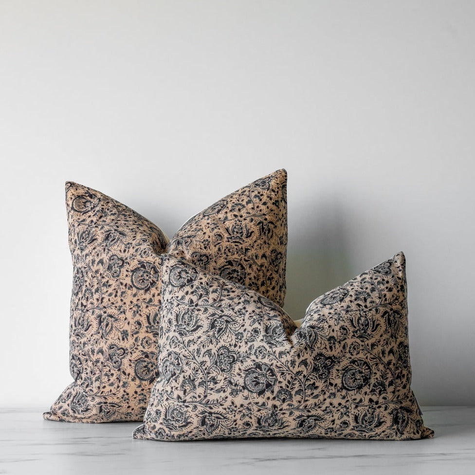 Agnes Block Print Pillow Cover 3 - PILLOWS - blockprint - cool Rug & Weave Pillows