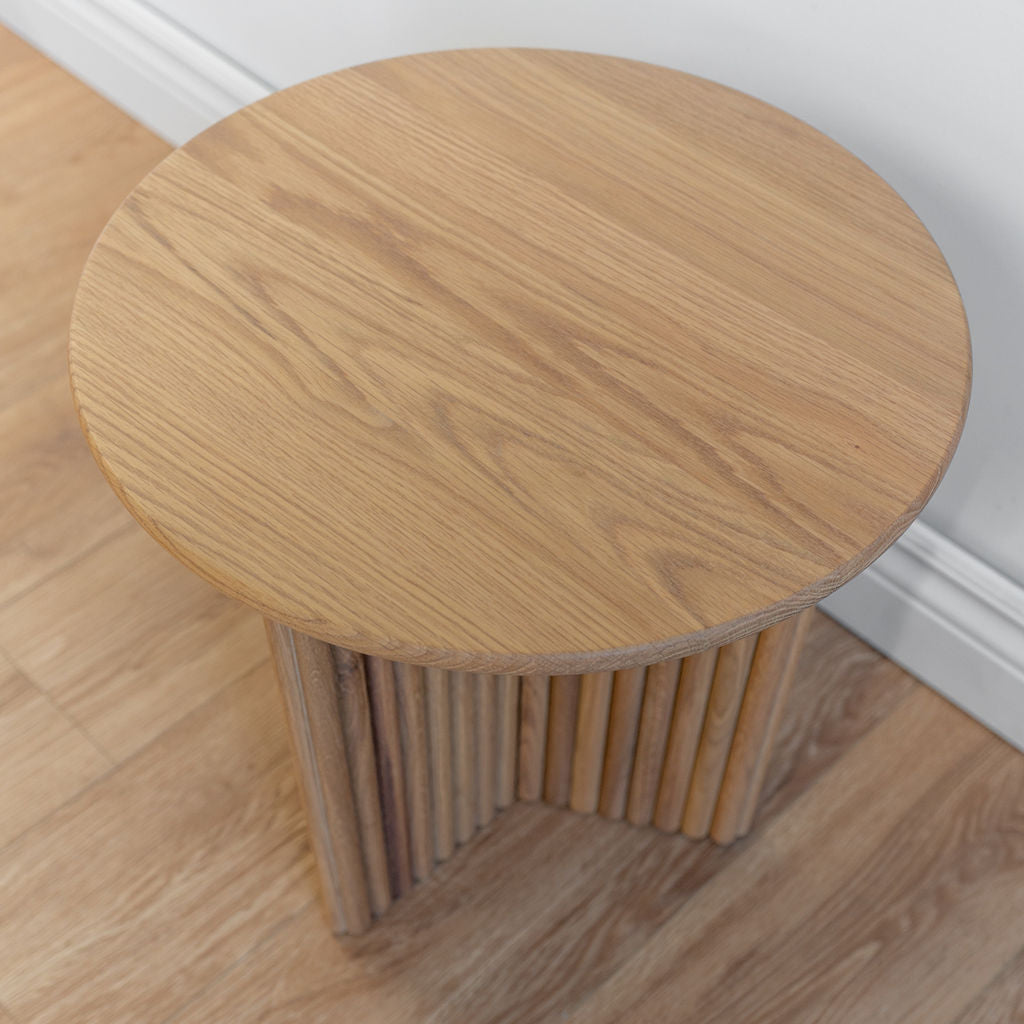 Gus* Modern Odeon End Table - White Oak 5 - a- FURNITURE - accent table - wood Gus