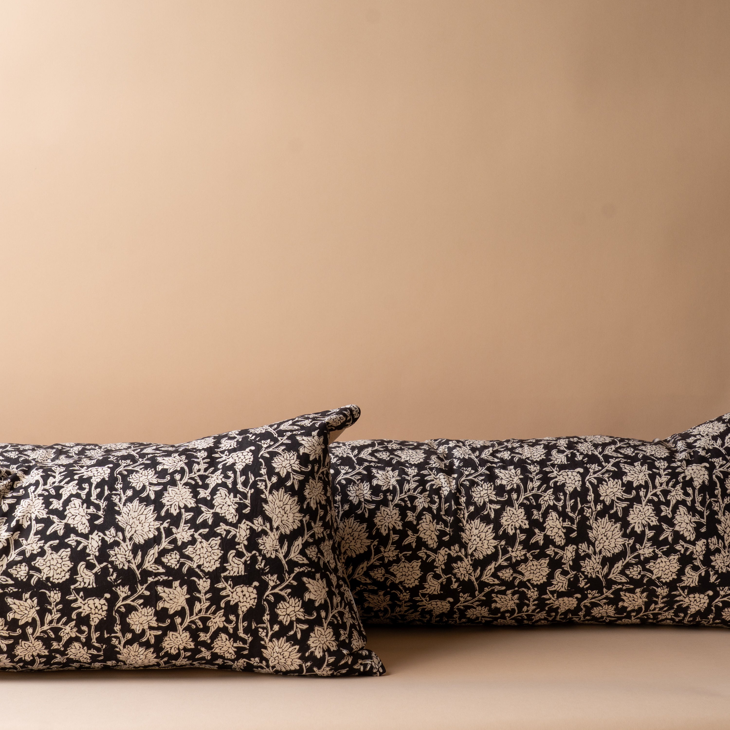 Mica Long Lumbar Pillow Cover 1 - PILLOWS - block print - neutral Rug & Weave Pillows