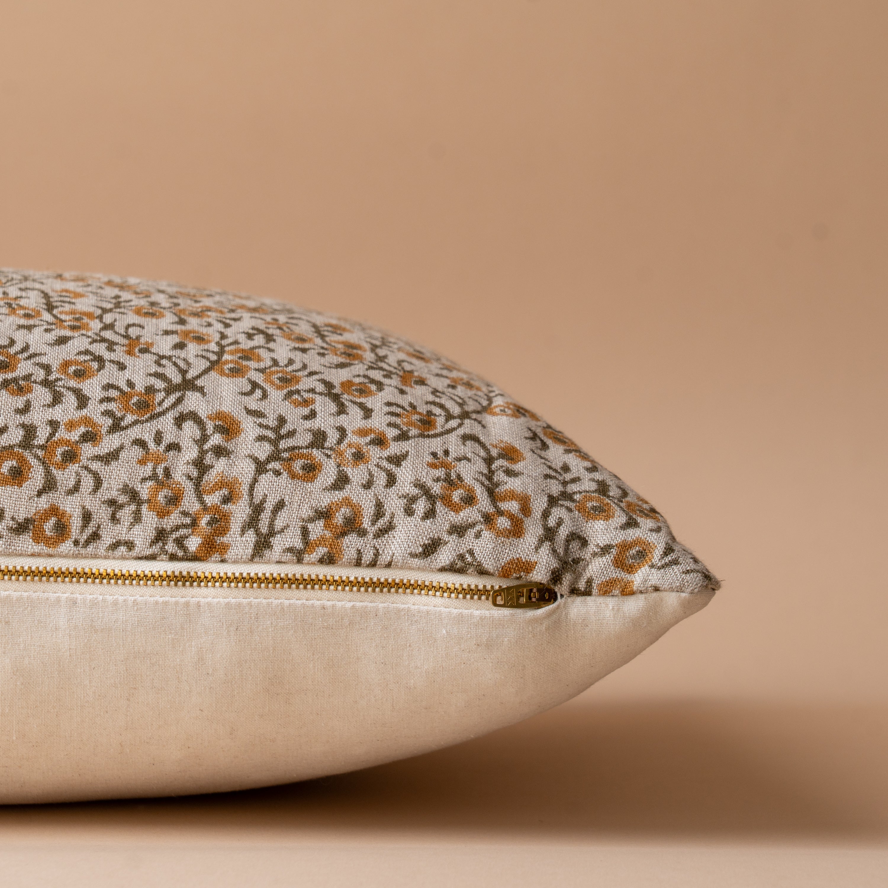 Tillie Long Lumbar Pillow Cover 1 - PILLOWS - block print - neutral Rug & Weave Pillows