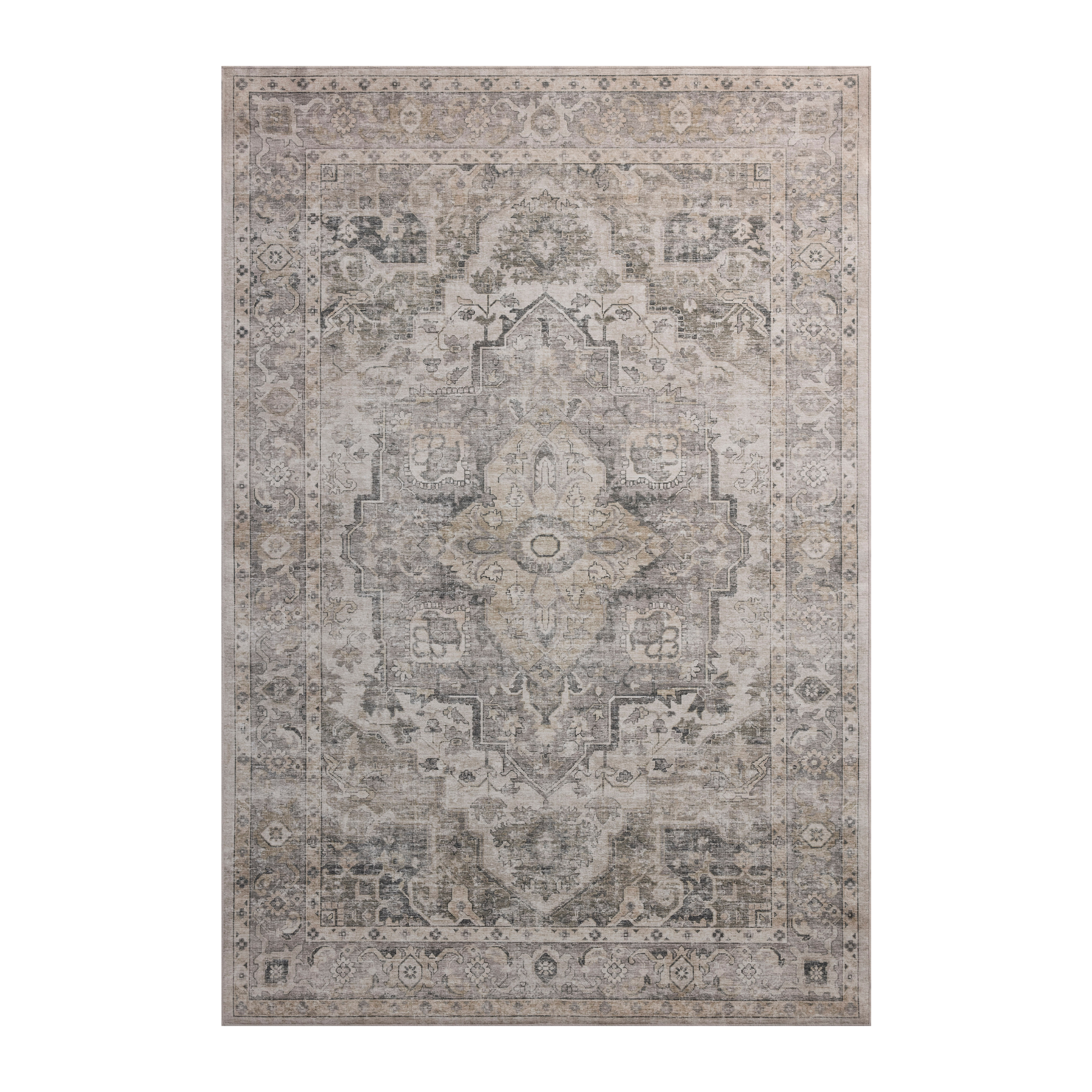 IN STORE - Loloi Josie Silver / Natural Washable Rug IN STORE - Rugs Loloi