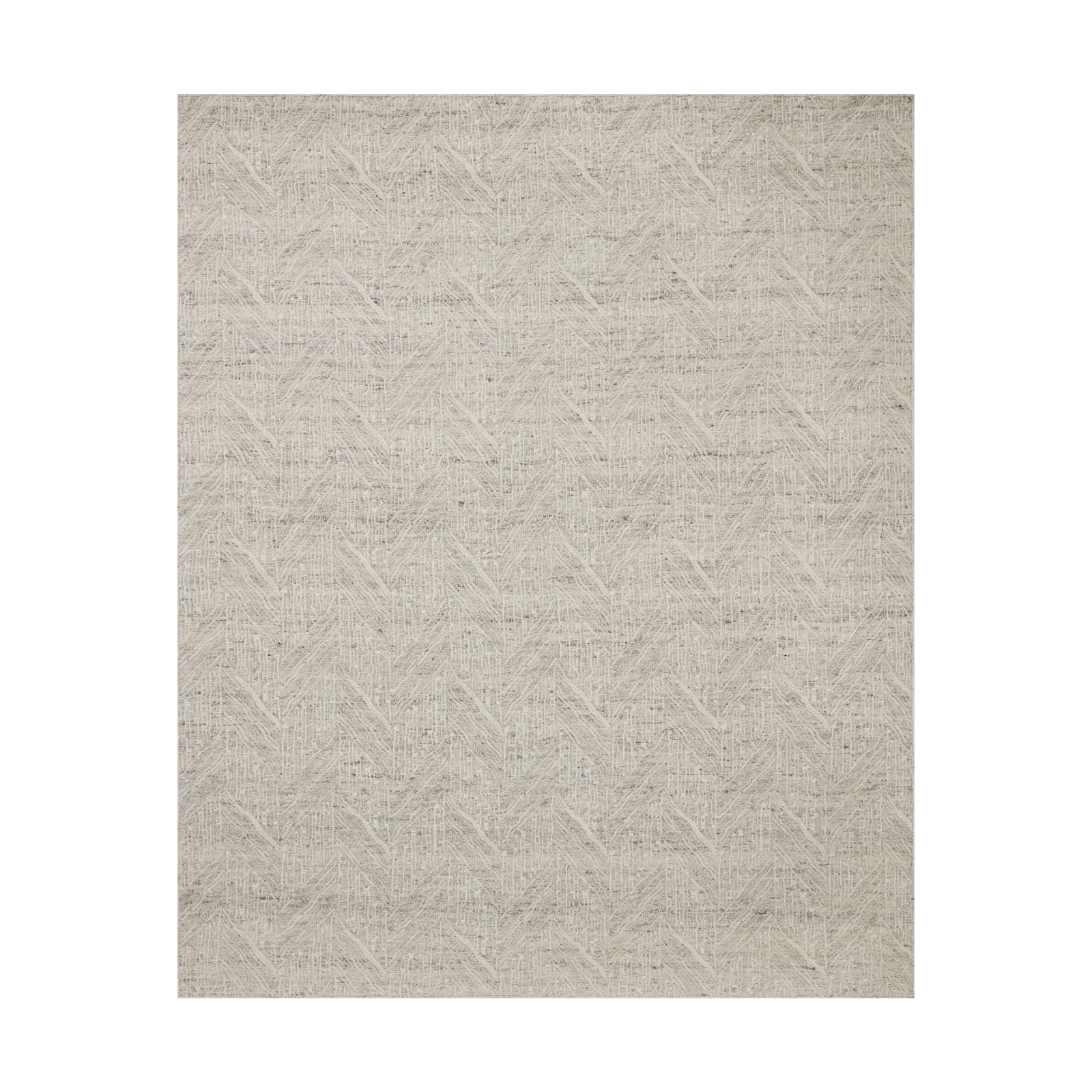 Loloi Raven Silver / Ivory Rug 0-RUGS - wool Loloi