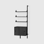 Gus* Branch Storage Unit Add-On FURNITURE - cabinets Gus Black Upright/Black Bracket/Black Wood