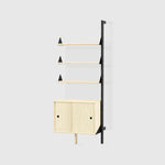 Gus* Branch Storage Unit Add-On FURNITURE - cabinets Gus Black Upright/Black Bracket/Blonde Wood