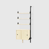 Gus* Branch Storage Unit Add-On FURNITURE - cabinets Gus Black Upright/Black Bracket/Blonde Wood