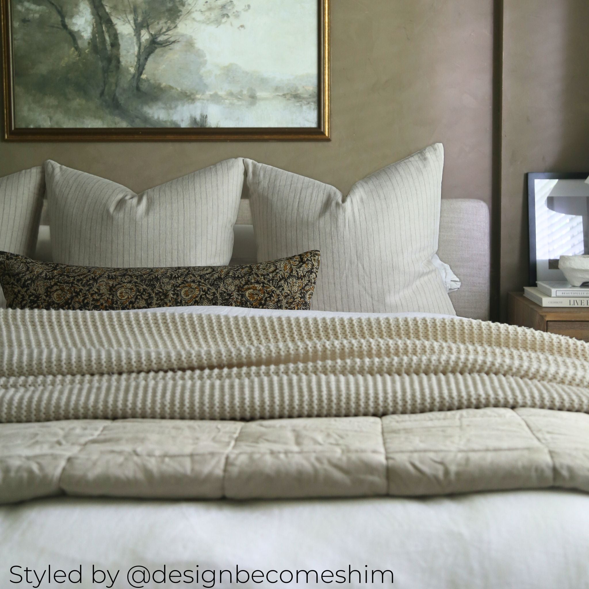 Aja Long Lumbar Pillow Cover 1 - PILLOWS - block print - neutral Rug & Weave Pillows