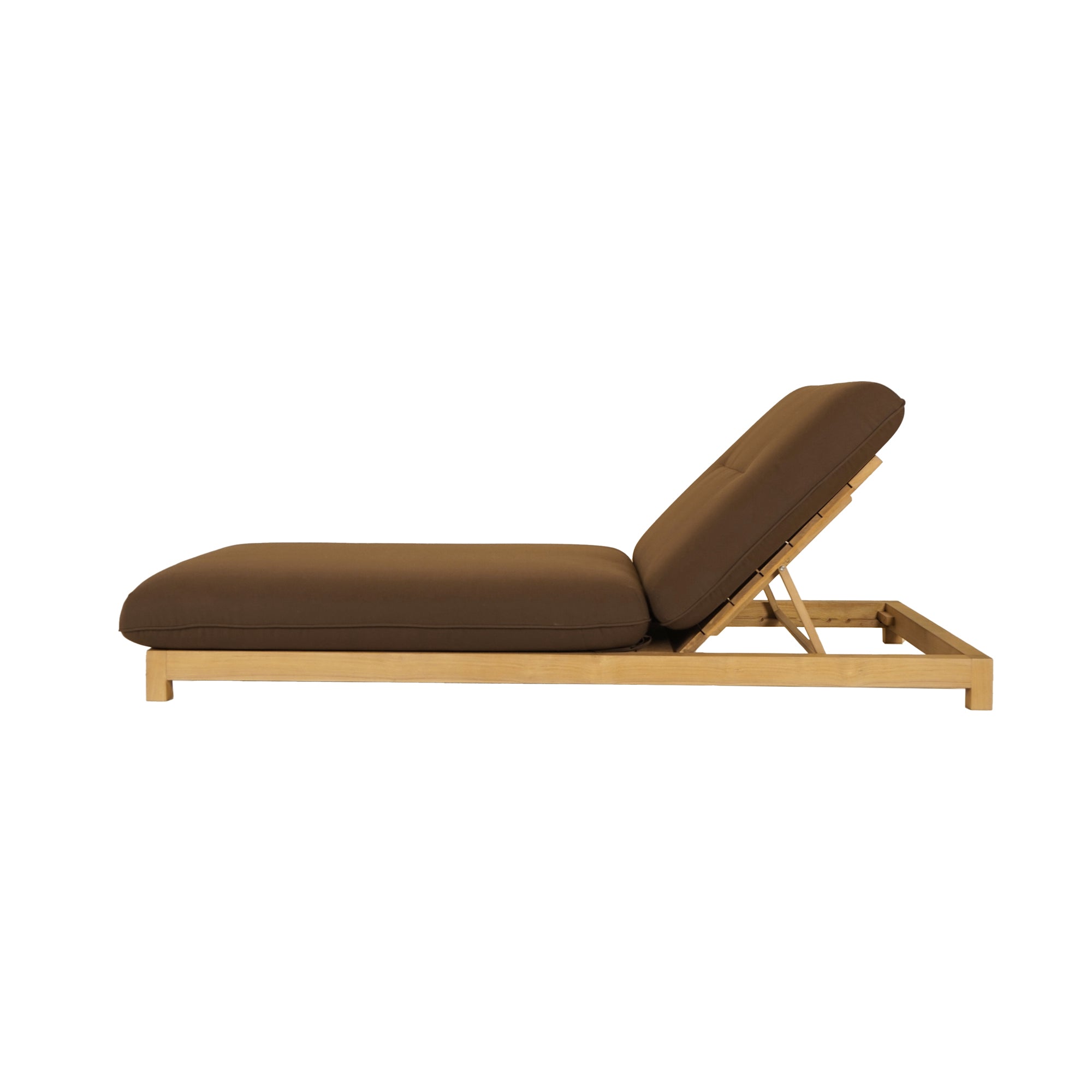 Eero Outdoor Adjustable Lounge Chair Brown Furniture - Outdoor Loungers Moe's Furniture