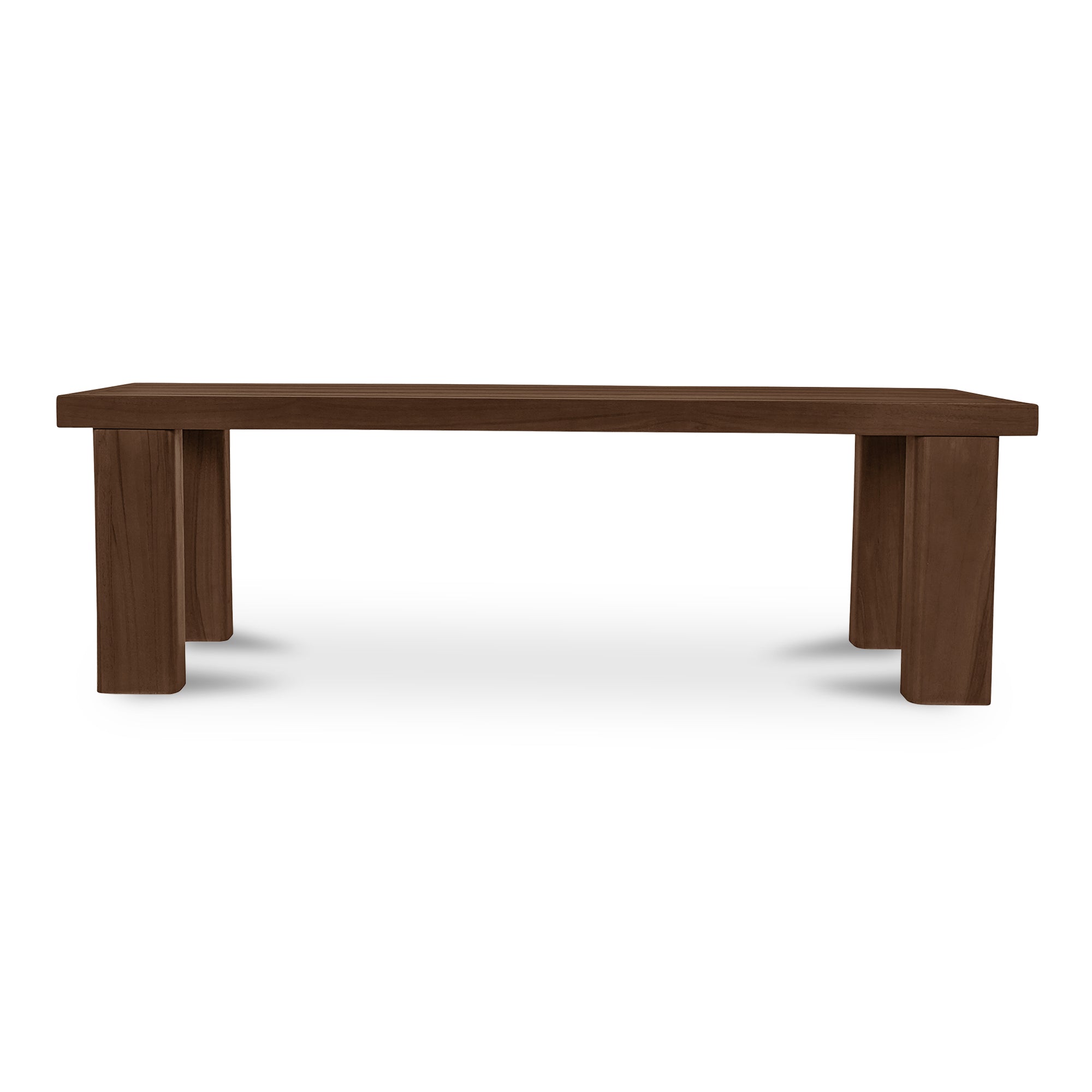 Malena Outdoor Dining Bench Furniture - dining benches Moe's Furniture Brown