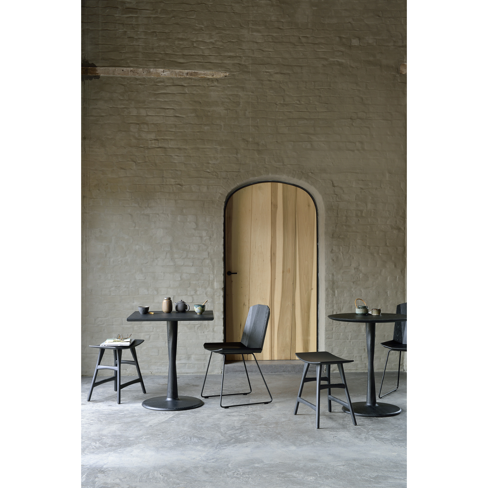 Torsion Square Dining Table - Black Oak 9 - c - FURNITURE - square Ethnicraft