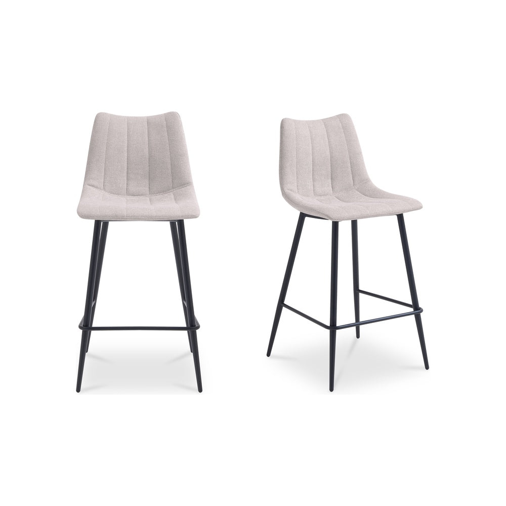 Izzy Counter Stool Set of Two Furniture - Counter Stools Moe's Furniture Beige