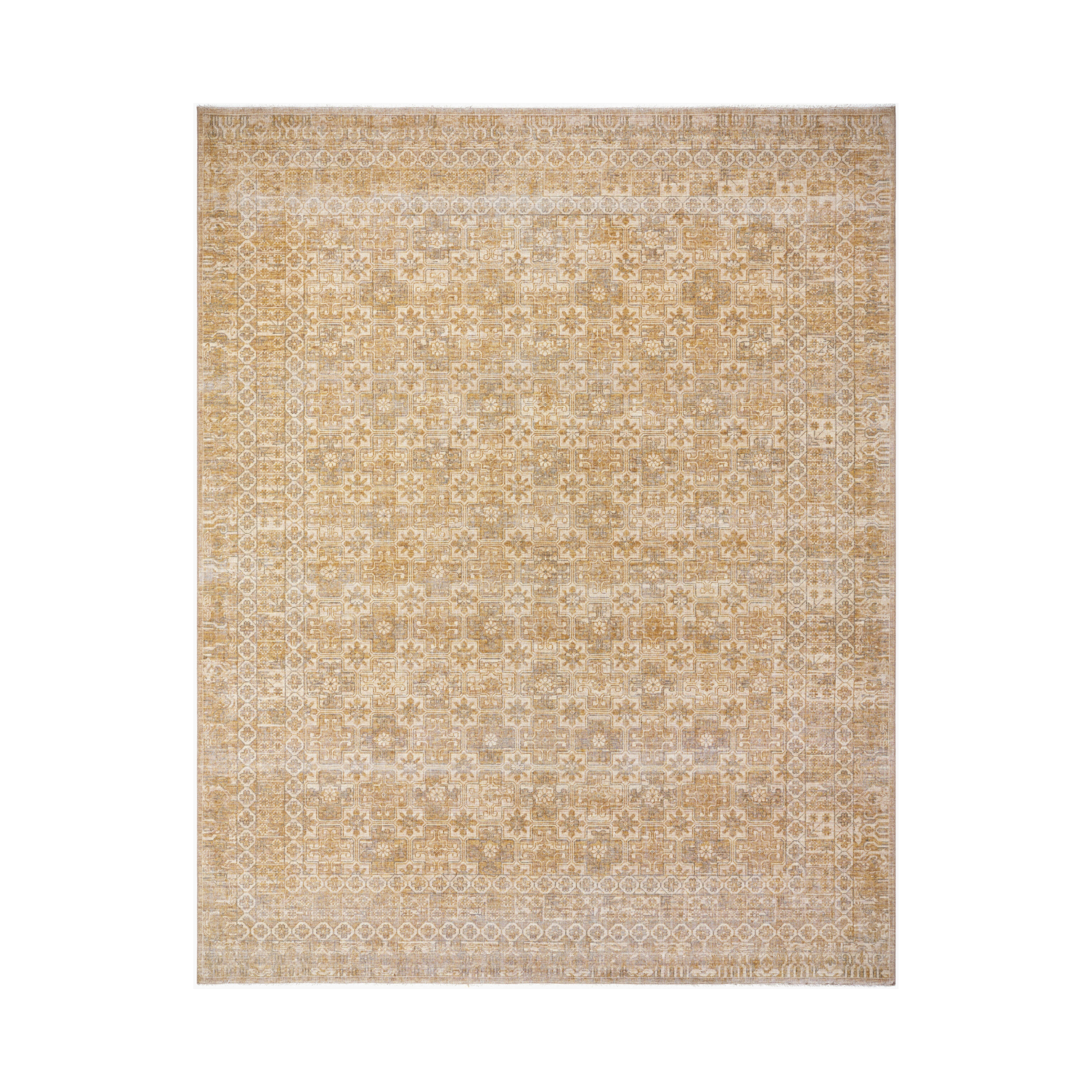 renaissance BORI-2303 Light Beige, Tan, Taupe Rug - Rug & Weave