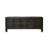 IN STORE - Reid Reclaimed Wood Sideboard - Weathered Black - 6-drawer FURNITURE - in store Hauer Market