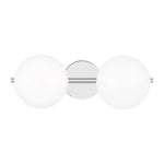 Lune 2-Light Vanity Sconce LIGHTING - vanity Visual Comfort Chrome