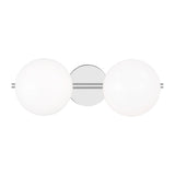 Lune 2-Light Vanity Sconce LIGHTING - vanity Visual Comfort Chrome