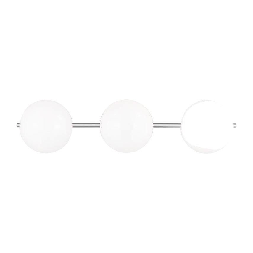 Lune 3-Light Vanity Sconce LIGHTING - vanity Visual Comfort Chrome