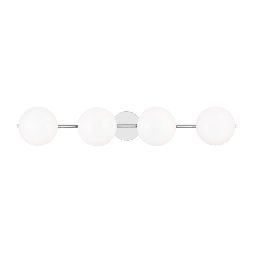 Lune 4-Light Vanity Sconce LIGHTING - vanity Visual Comfort Chrome