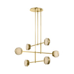 Melange 54" Multi-Positional Chandelier LIGHTING - chandelier Visual Comfort Antique-Burnished Brass