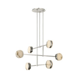 Melange 54" Multi-Positional Chandelier LIGHTING - chandelier Visual Comfort Polished Nickel