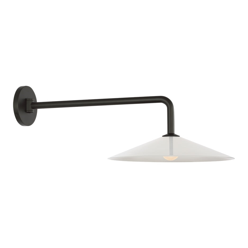 Ponce 9" Articulating Sconce LIGHTING - sconce Visual Comfort Modern Iron White Glass