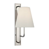 Rui Tall Sconce LIGHTING - sconce Visual Comfort Polished Nickel 4.5" x 8" x 8.5" Linen