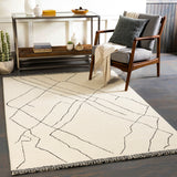 Arkell Cream/Black Rug 0-RUGS - wool Surya