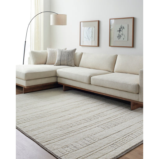 Becki Owens Davey Cream / Charcoal Rug 0-RUGS - wool Surya