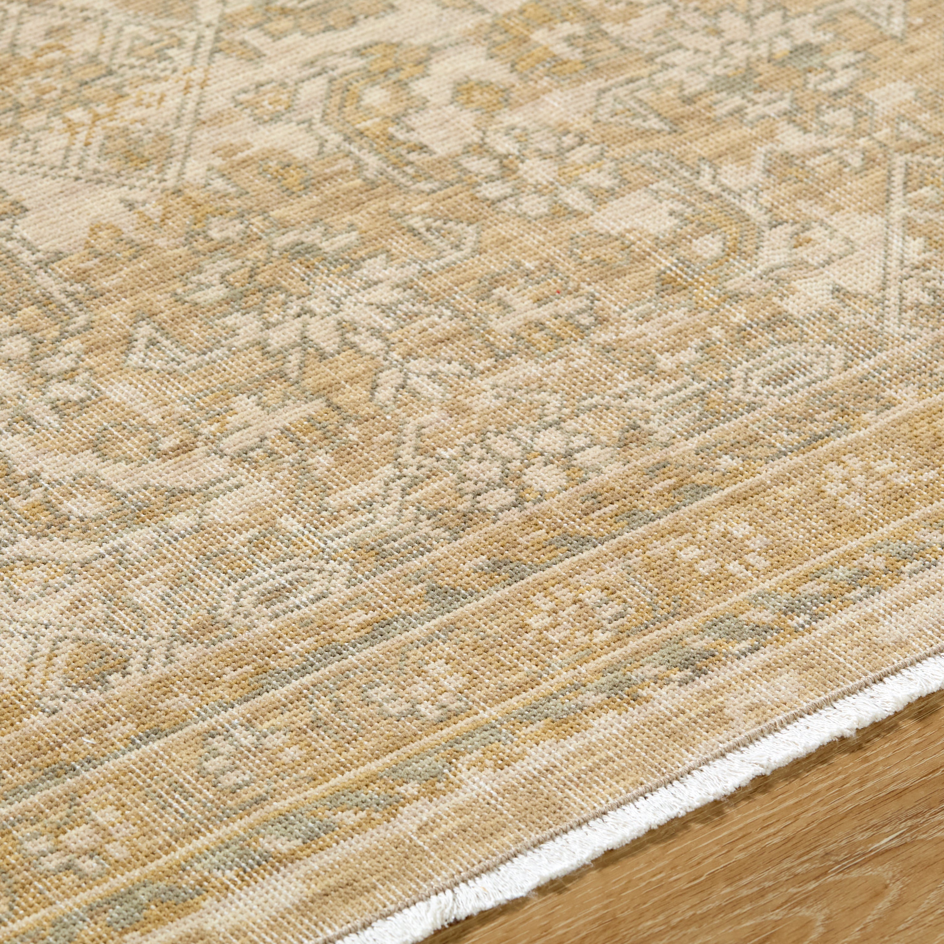 renaissance BORI-2305 Light Beige, Taupe, Tan Rug - Rug & Weave