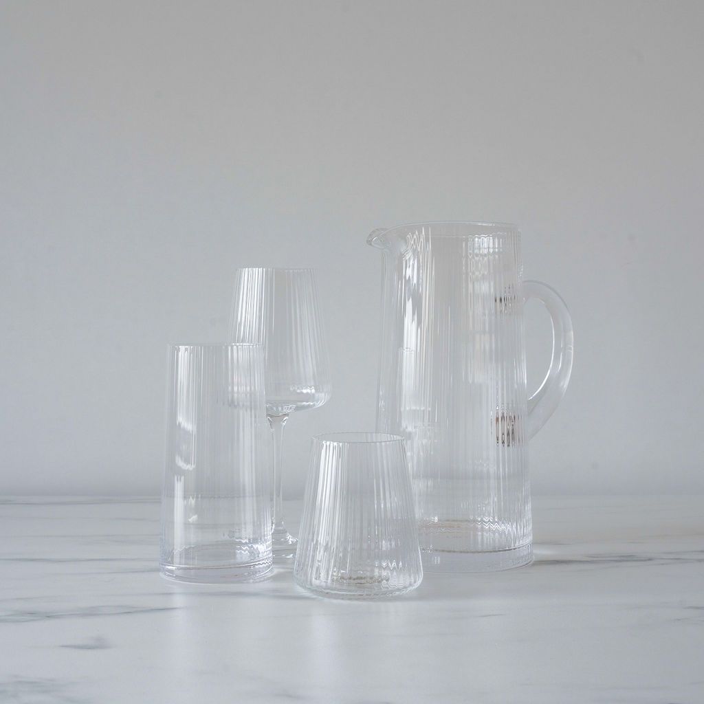 PRE ORDER- Ribbed Glass Tumbler glass tumbler Abbott Collection