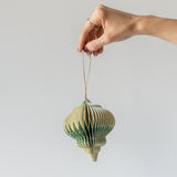 Recycled Paper Honeycomb Finial Ornament CHRISTMAS 2024 Creative Co-op (DYA)