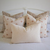 Double Sided Terracotta Dots Pillow Cover 1 - PILLOWS - Thai - neutral Rug & Weave Pillows
