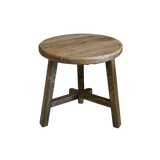 Dobbie Reclaimed Elm Wood Side Table - Espresso 5-VINTAGE-end table Hauer Market
