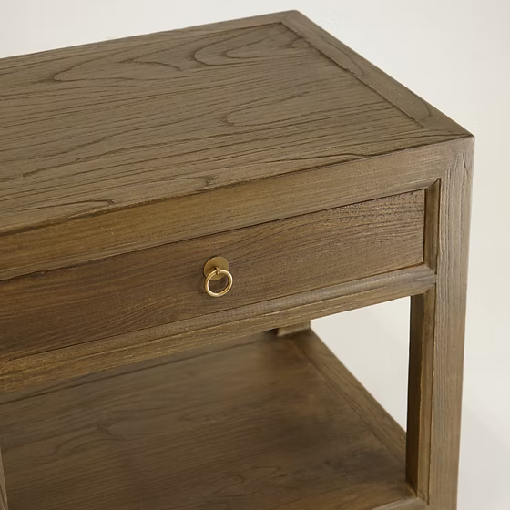 Sutton Reclaimed Wood Nightstand 5-VINTAGE-nightstand Hauer Market
