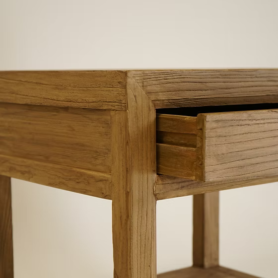 Sutton Reclaimed Wood Nightstand 5-VINTAGE-nightstand Hauer Market