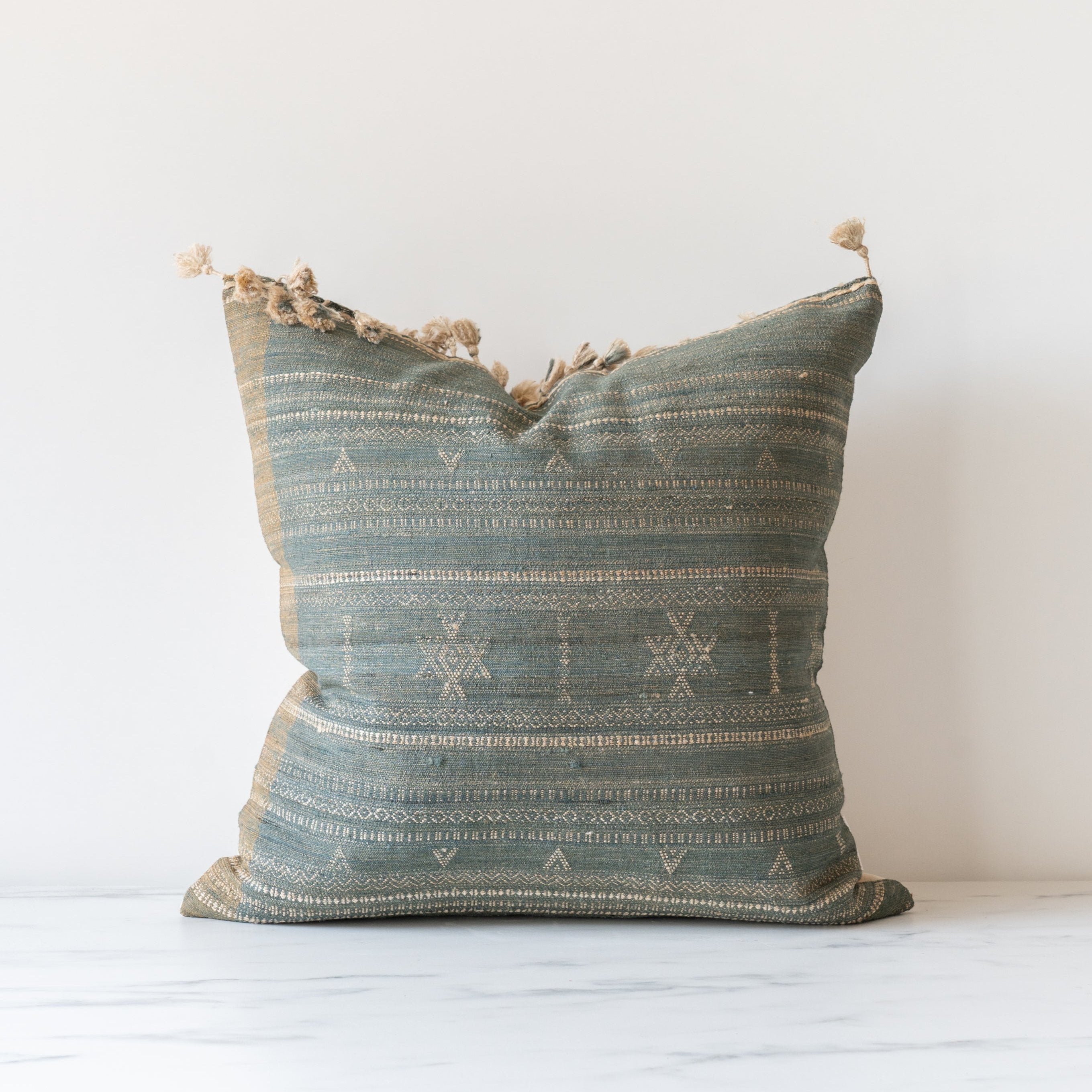Dusk Tussar Fringe Pillow Cover 00-1 - PILLOWS - Tussar - neutral Rug & Weave Pillows