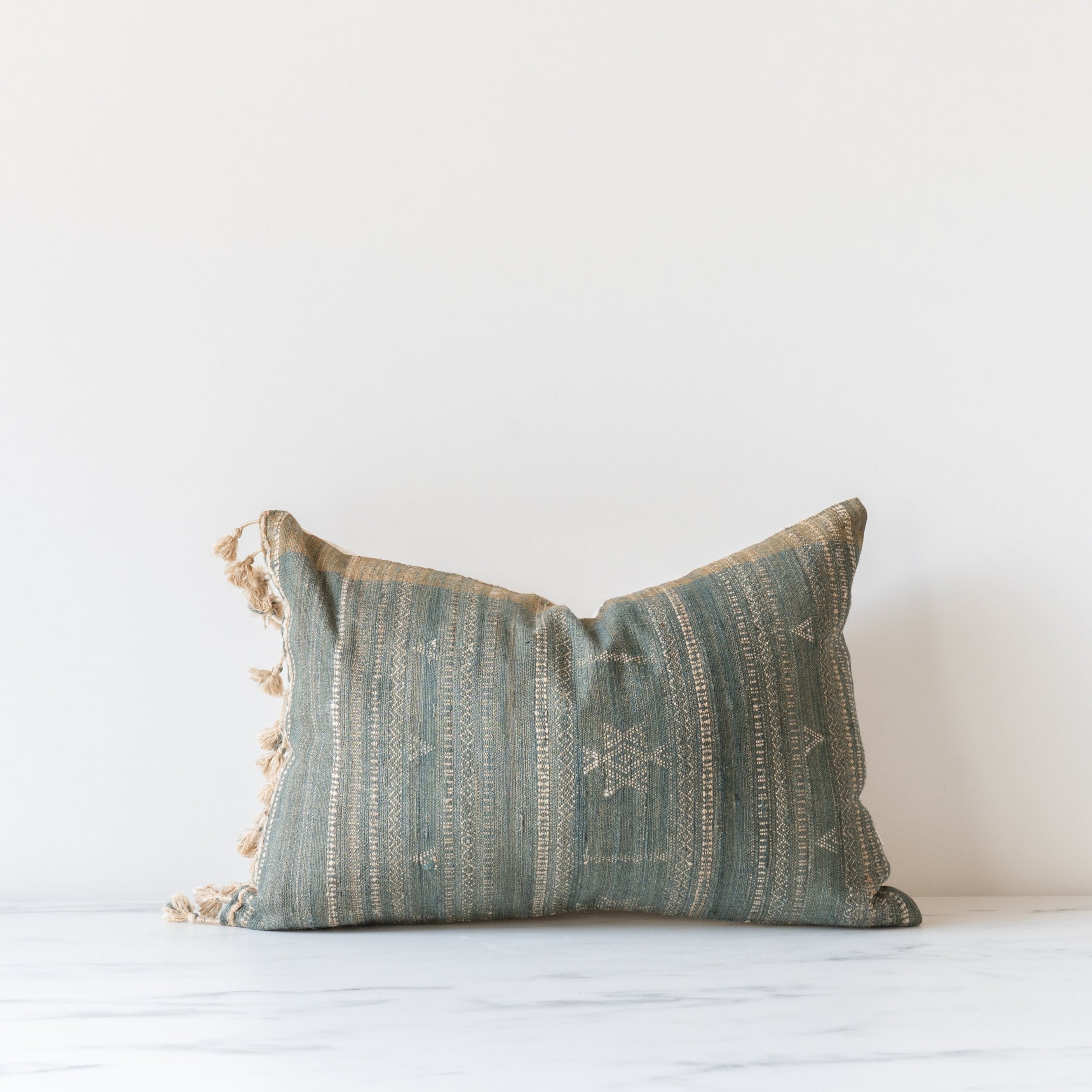 Dusk Tussar Fringe Pillow Cover 00-1 - PILLOWS - Tussar - neutral Rug & Weave Pillows