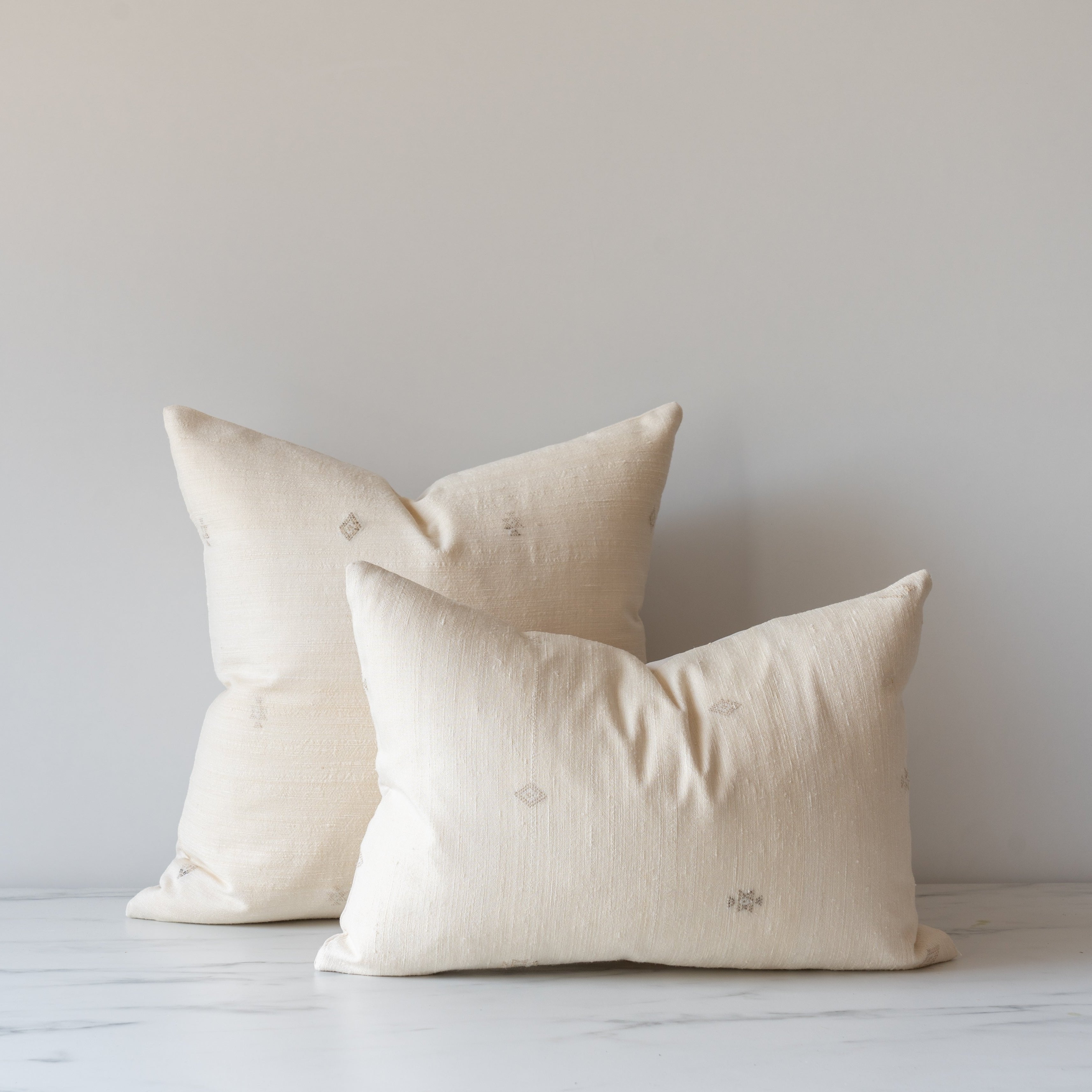 Cream Tussar Pillow Cover 1 - PILLOWS - Tussar - neutral Rug & Weave Pillows