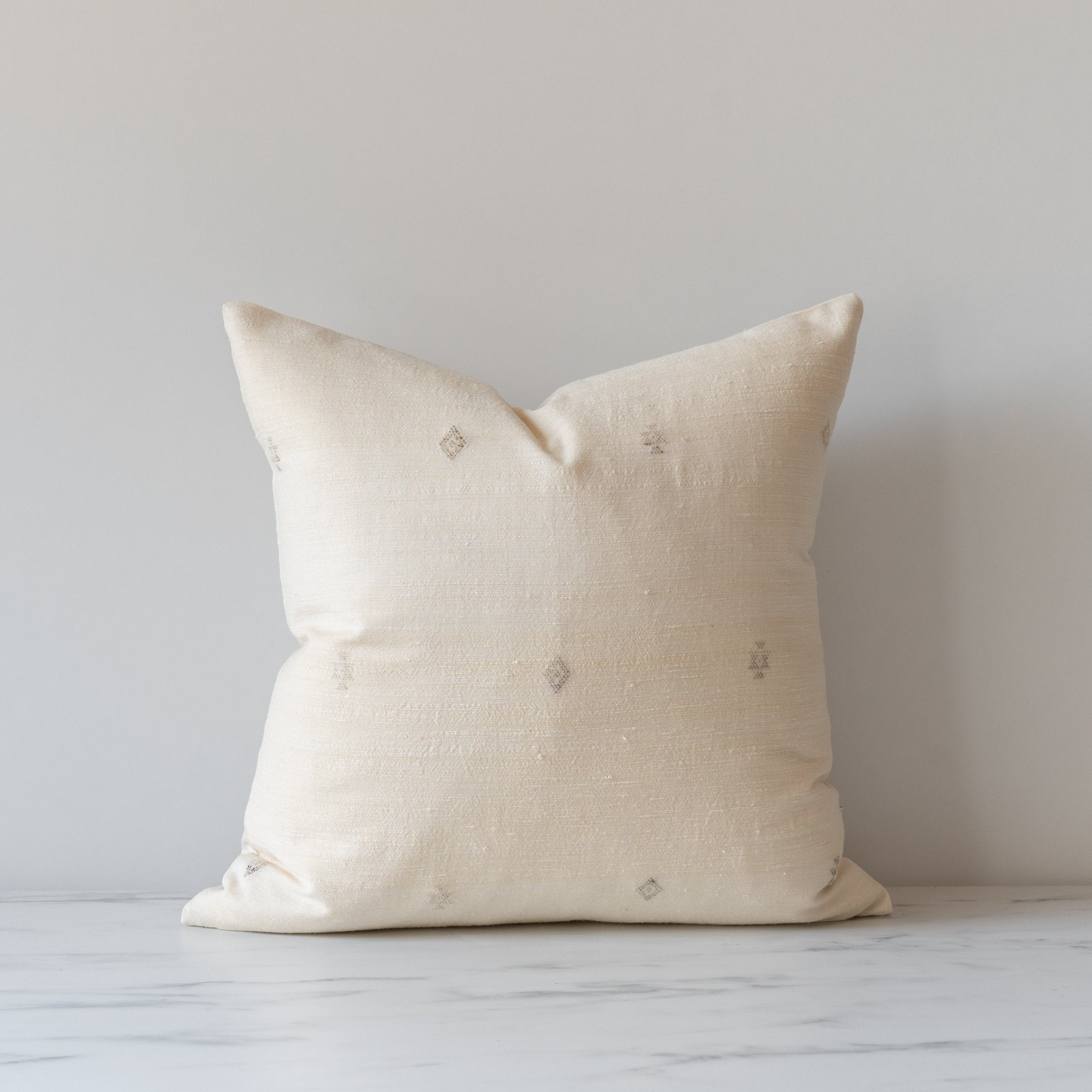 Cream Tussar Pillow Cover 1 - PILLOWS - Tussar - neutral Rug & Weave Pillows